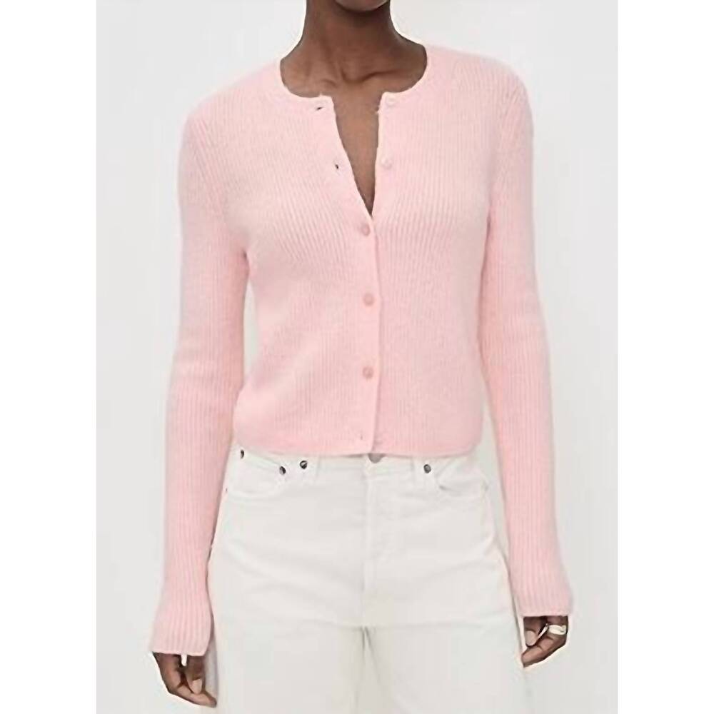 NEW DAZE muse knit cardigan in think pink
